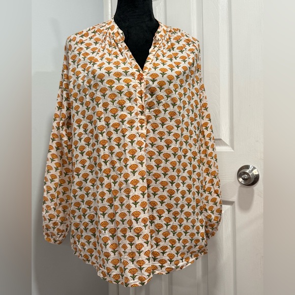 ISH Tops - ISH Orange Floral Women's Blouse